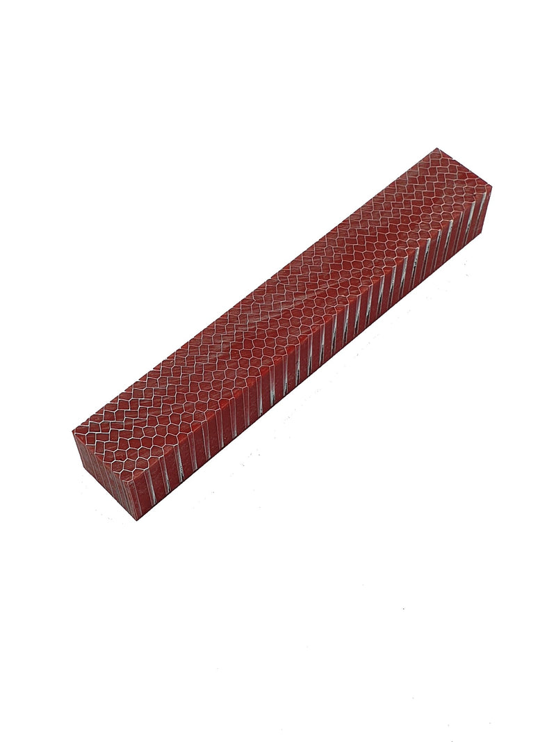 Aluminium Honeycomb & Acrylic Pen Blank - Red