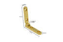 Strap Hinge 30mm - Gold