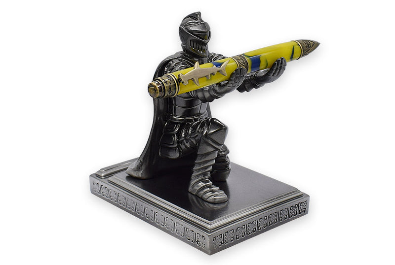 Kneeling Knight Pen Holder Silver